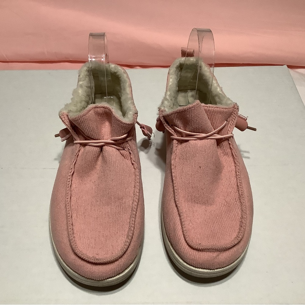 Cozy Pink Slip-On Faux Sherpa Lined Shoes